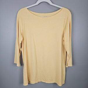 Garnet Hill Yellow Top Size Large